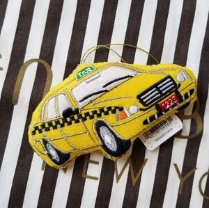 ❗Henri Bendel Inspired Yellow Taxi Embroidered Felt Ornament❗